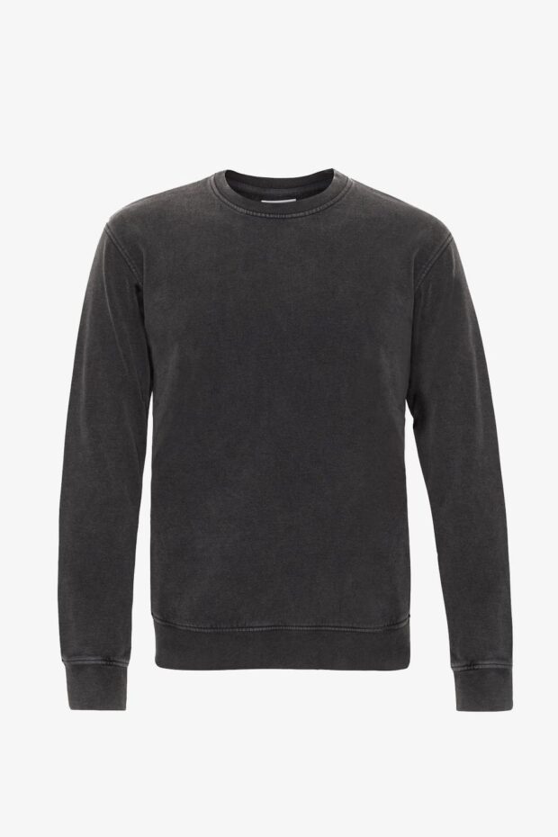 SWEATSHIRT CLASSIC ORGANIC CREW FADED BLACK