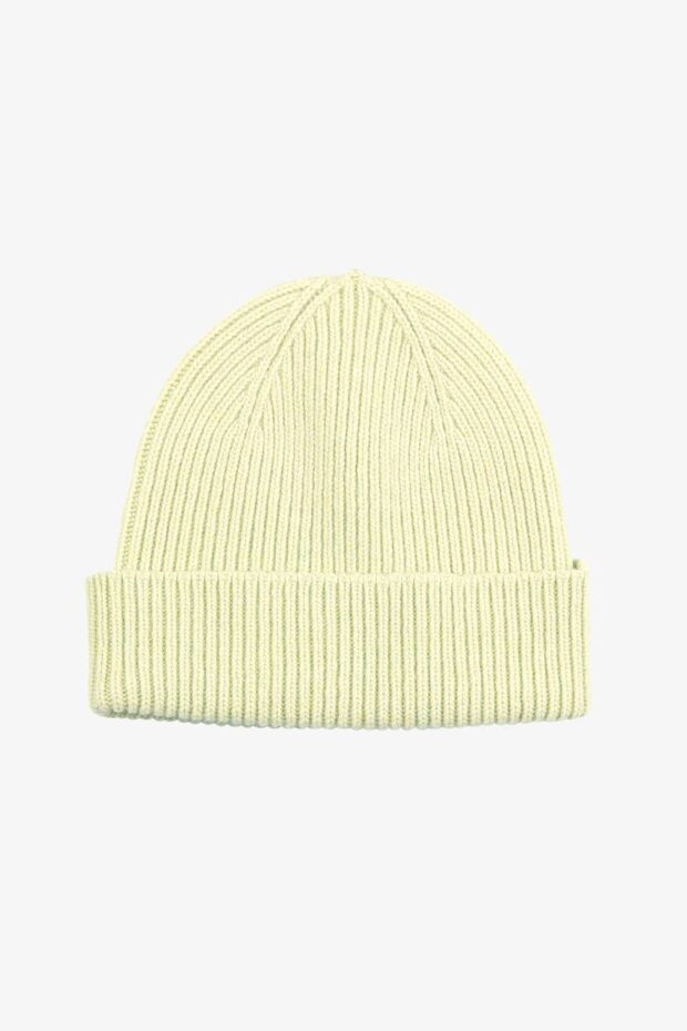 MÜTZE MERINO WOOL BEANIE SOFT YELLOW