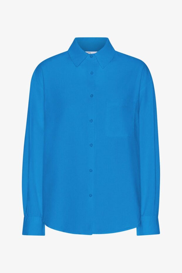 BLUSE ORGANIC OVERSIZED SHIRT PACIFIC BLU