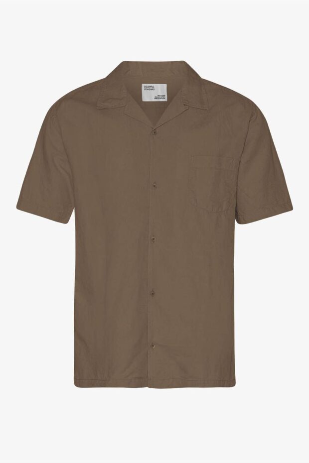 HEMD LINEN SHORT SLEEVED SHIRT CEDAR BRO
