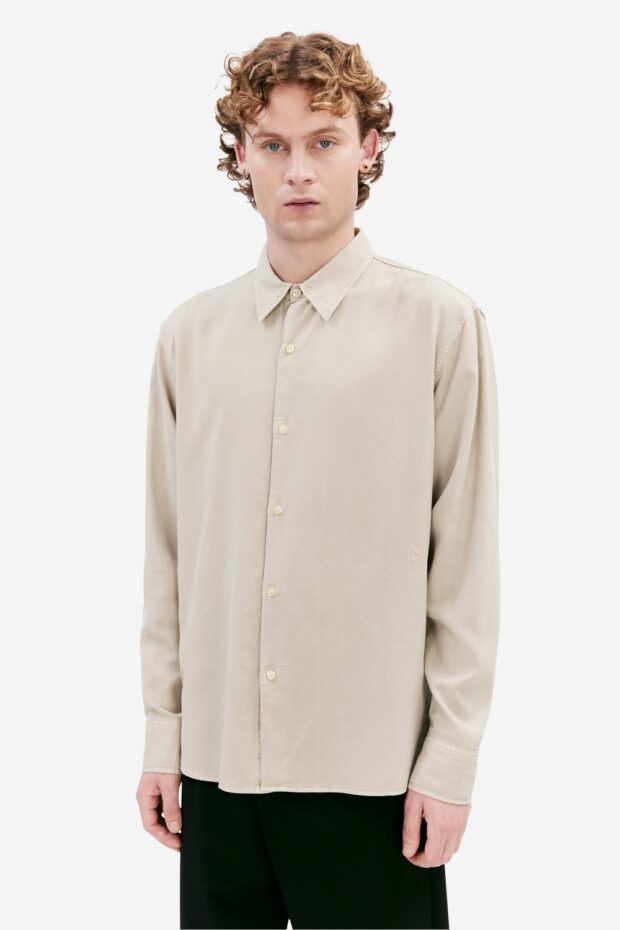 HEMD OSSIAN TENCEL SAND GREY