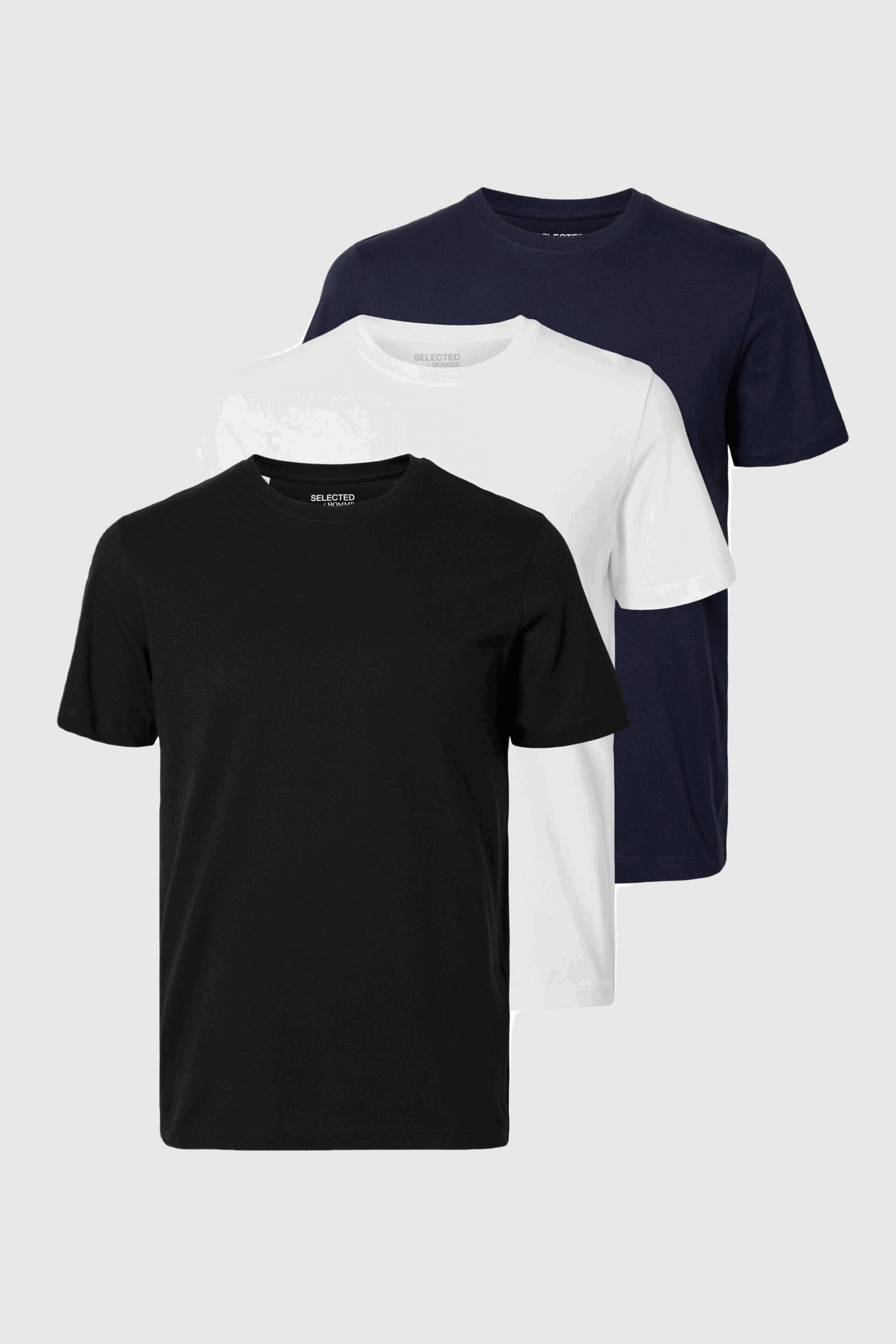 SHIRT 16094134 SLHCORMAC BLACK/WHITE/NAVY