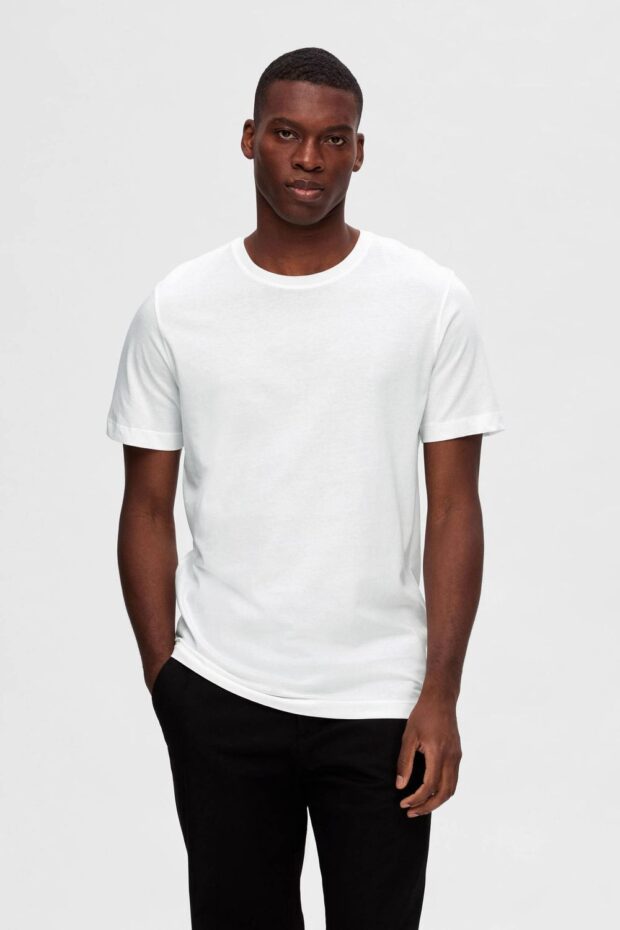 T-SHIRT 16094134 SLHCORMAC SS O-NECK BRIGHT