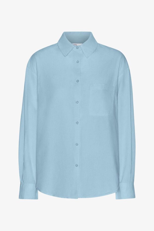 BLUSE ORGANIC OVERSIZED SHIRT SEA