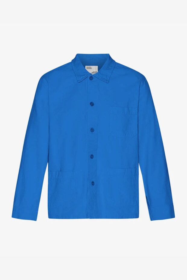 JACKE ORGANIC WORKER JACKET PACIFIC BLUE