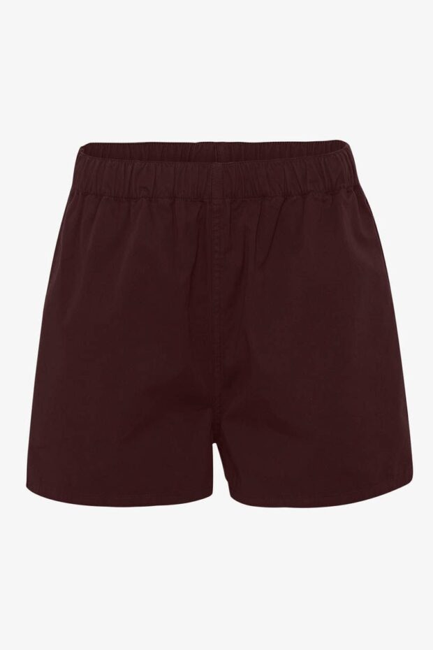SHORT WOMEN ORGANIC TWILL SHORTS OXBLOOD