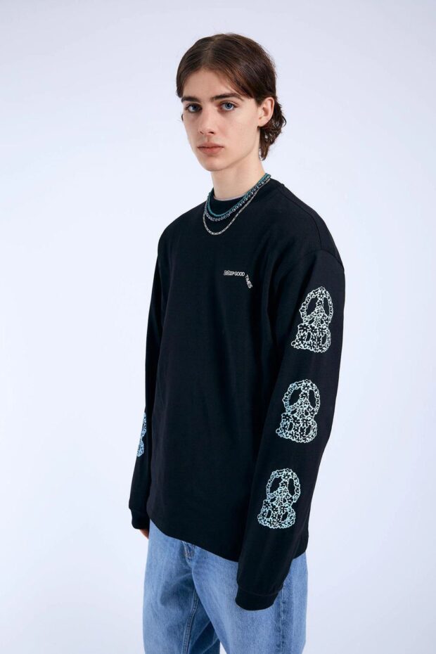 SHIRT RENO LONG SLEEVE BLACK PEACES