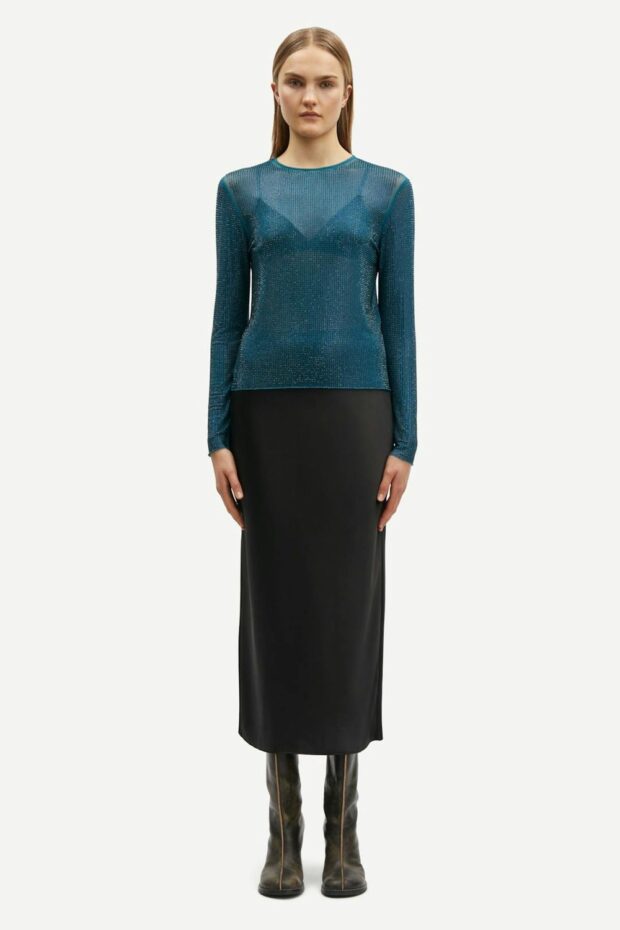 ROCK SAAGNETA LONG SKIRT 12956 BLACK