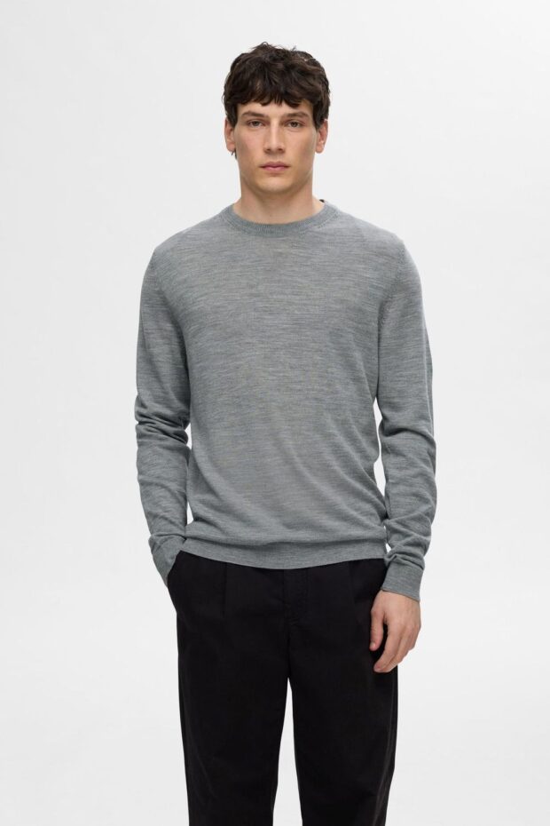 16094647 SLHTRAY LS CREW NECK MEDI1.jpeg PULLOVER 16094647 SLHTRAY LS CREW NECK MEDI