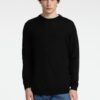 PULLOVER 16094647 SLHTRAY LS CREW NECK BLACK