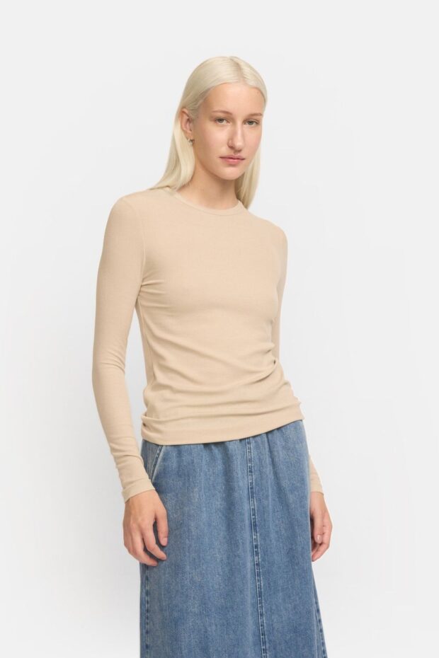 SHIRT SRFENJA O-NECK TOP FEATHER GREY