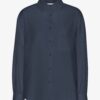 BLUSE ORGANIC OVERSIZED SHIRT PETROL BLUE