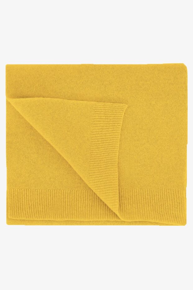 SCHAL MERINO WOOL SCARF LEMON YELLOW