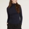 SHIRT LUDMILLA HIGH-NECK BLACK/NAVY