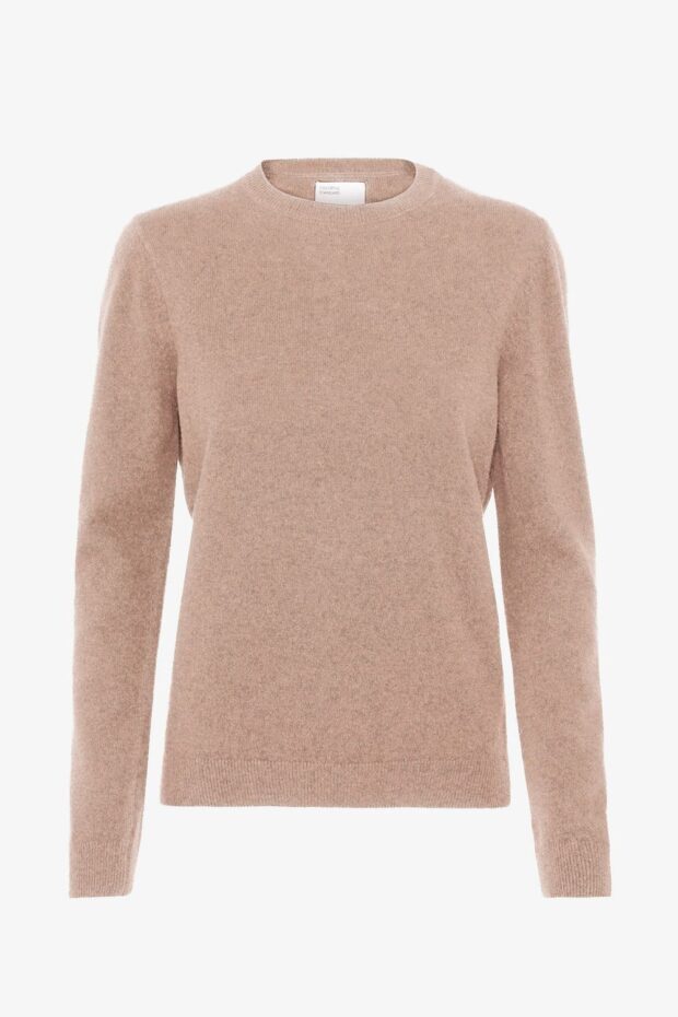 PULLOVER WOMEN LIGHT MERINO WOOL CREW HONEY