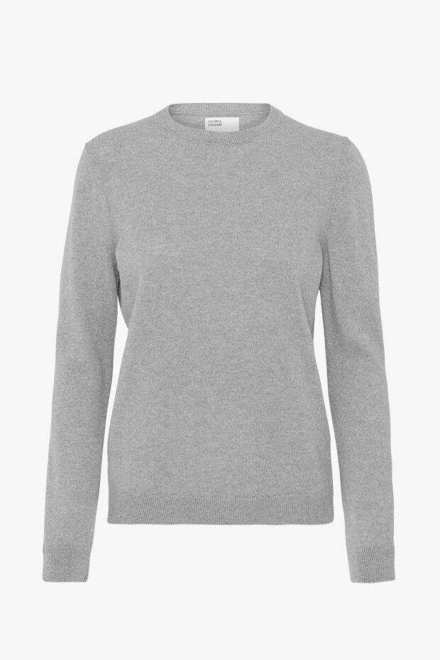 PULLOVER WOMEN LIGHT MERINO WOOL CREW HEATHER
