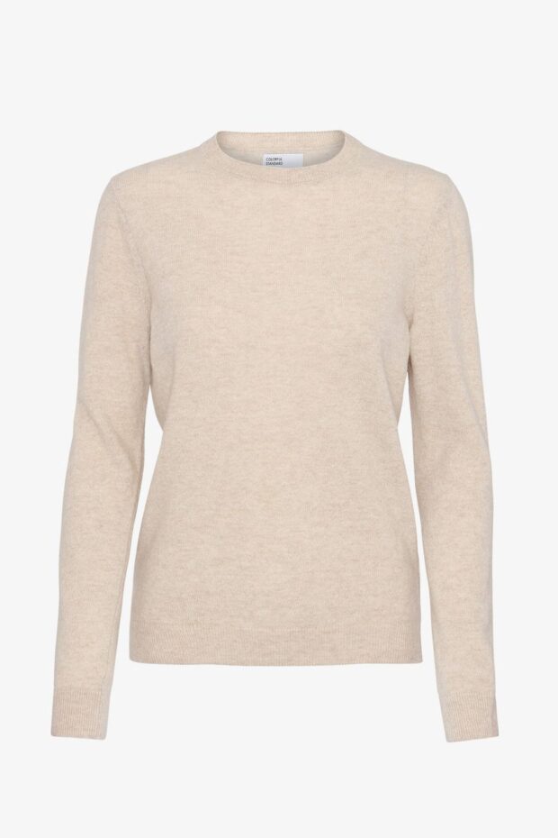 PULLOVER WOMEN LIGHT MERINO WOOL CREW IVORY