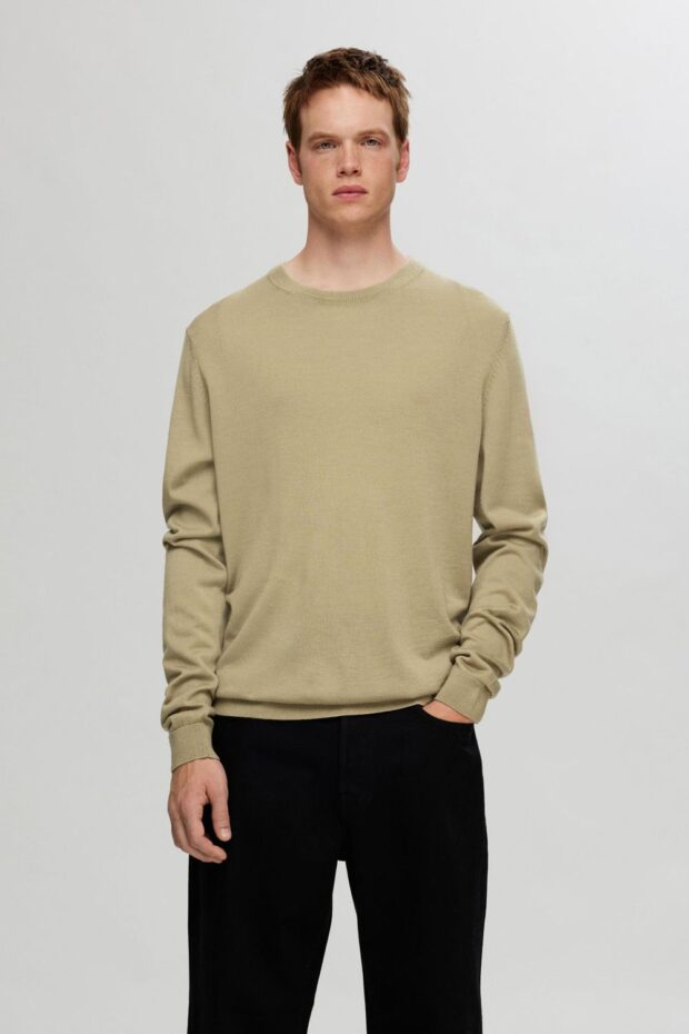 PULLOVER 16094647 SLHTRAY LS CREW KELP