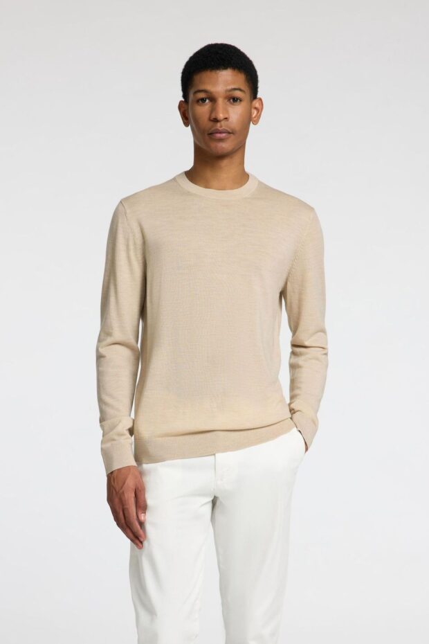 PULLOVER 16094647 SLHTRAY LS CREW OATMEAL