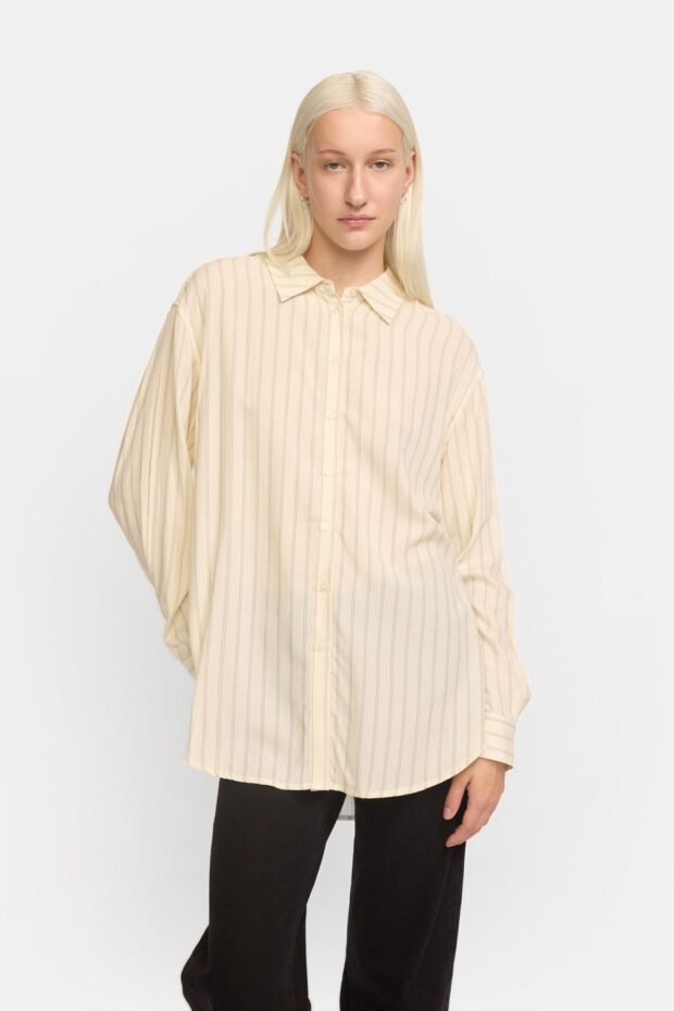 SHIRT SRMARGOT STRIPED BLACK/ARCTIC WOLF