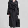 MANTEL ZOE TRENCHCOAT DARK GREY MELANGE