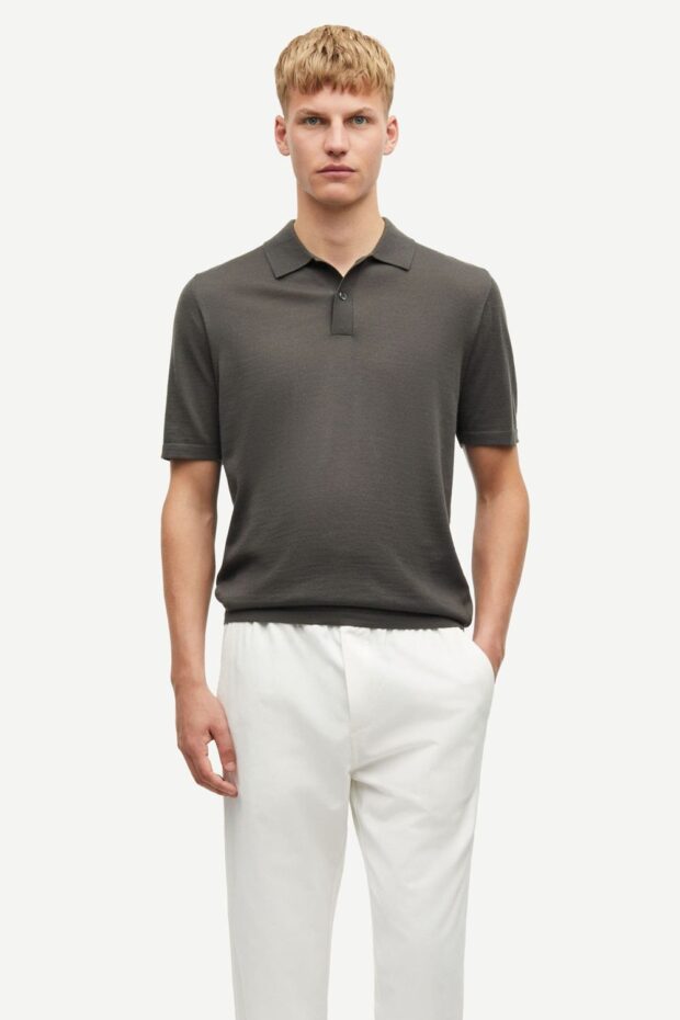 POLO SAROWAN KNIT POLO 15477 BELUGA