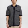 SHIRT AKSVEND KNIT STRUCTURE SKY CAPTAIN