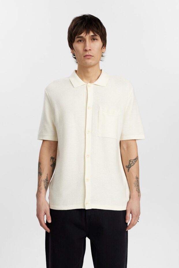 SHIRT AKSVEND KNIT SHIRT TOFU