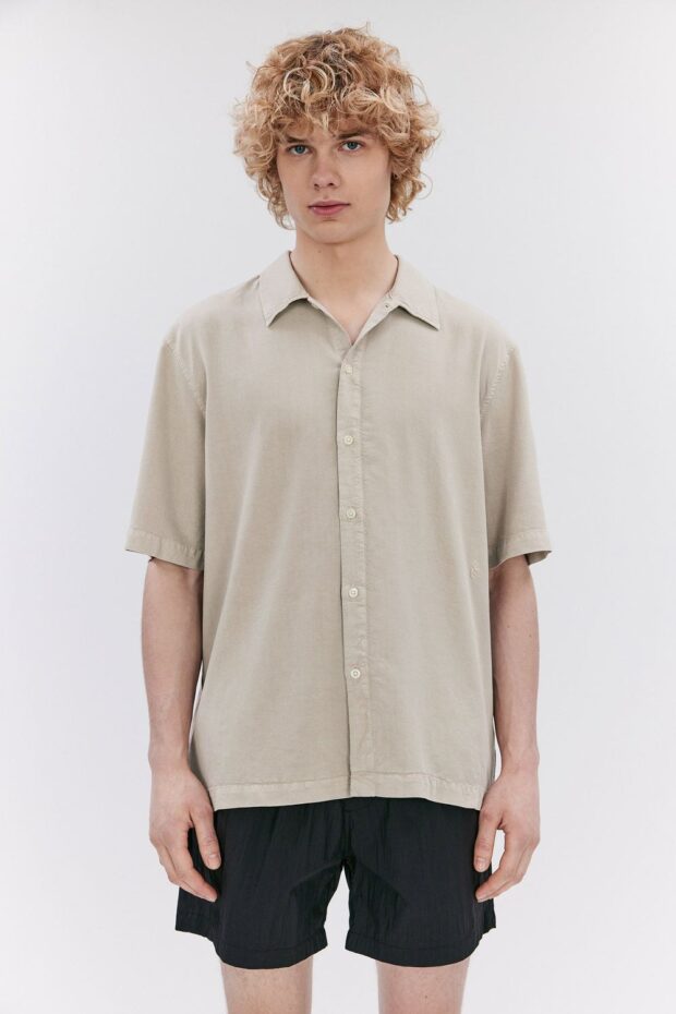 HEMD RHYS SAND GREY