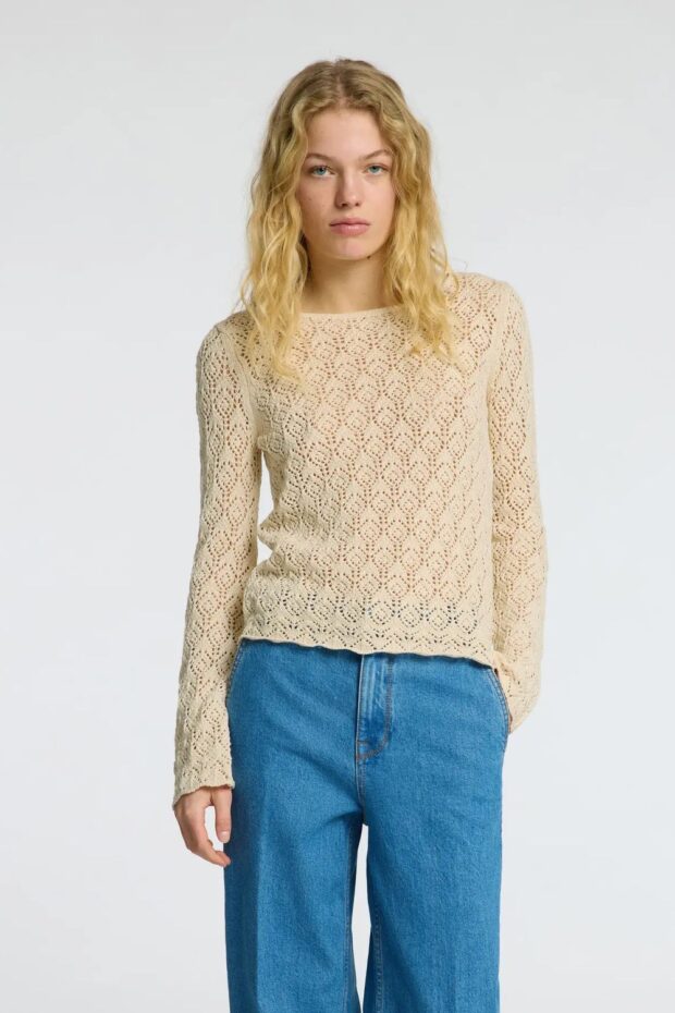 PULLOVER 16097232 SLFNIVA LS KNIT BIRCH