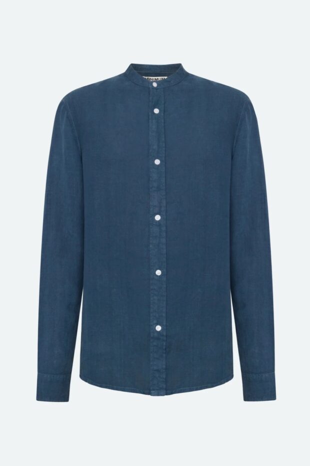 HEMD MANDO LINEN SHIRT BLUE ASHES