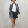 SHORTS YERAALF LINEN SHORTS STORM GREY