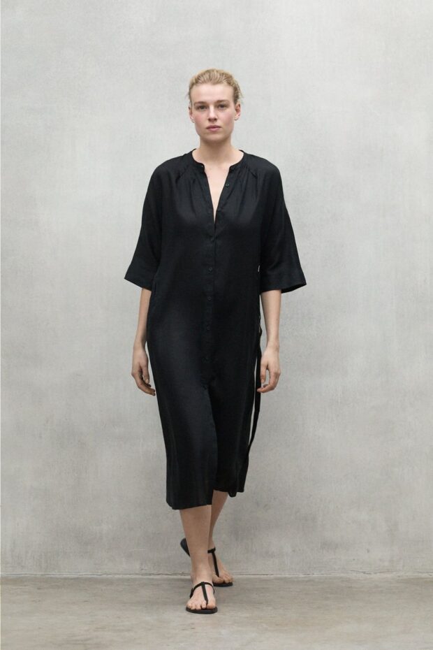 KLEID LEAALF LONG DRESS BLACK