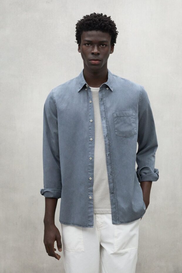 HEMD CARLOSALF SHIRT GREY BLUE