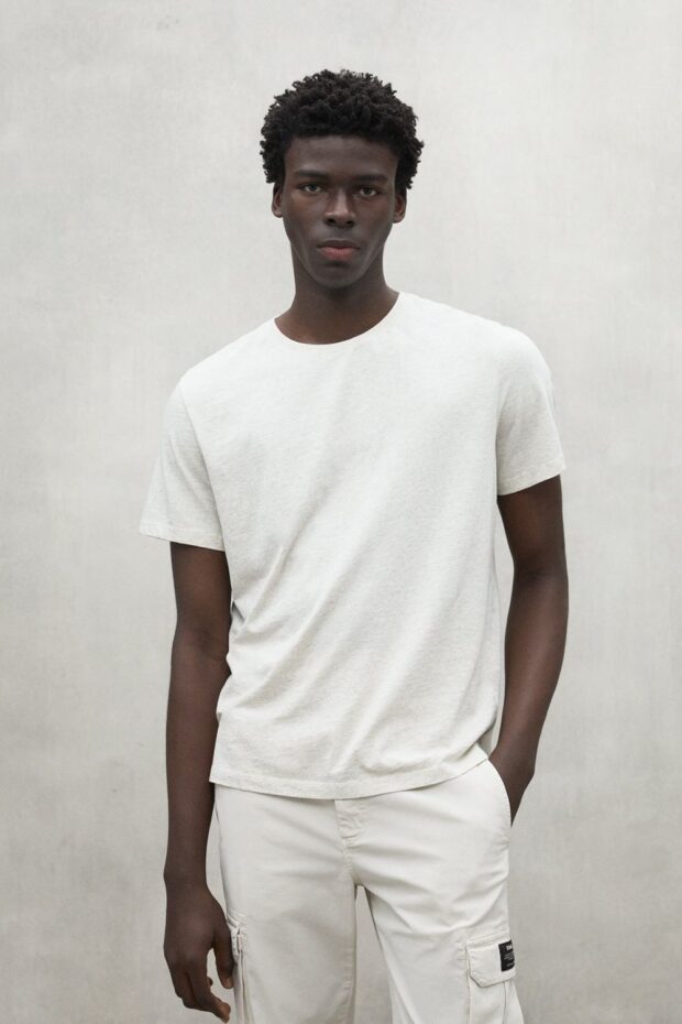 SHIRT VENTAALF T-SHIRT OAT MELANGE