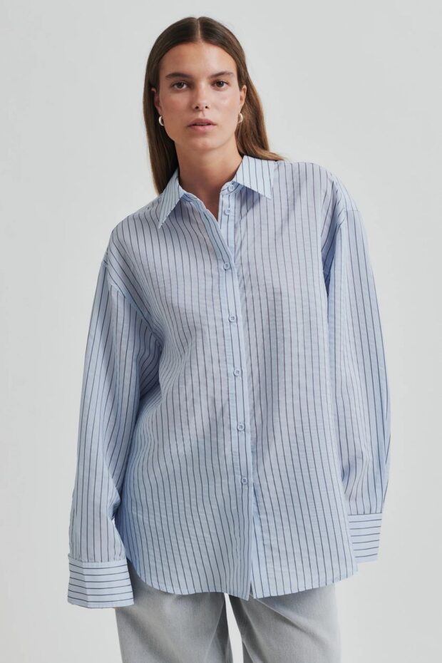 BLUSE TURO SHIRT CASHMERE BLUE