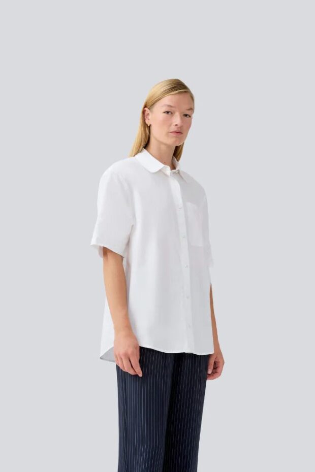 BLUSE MAUDEMD SS SHIRT SOFT WHITE