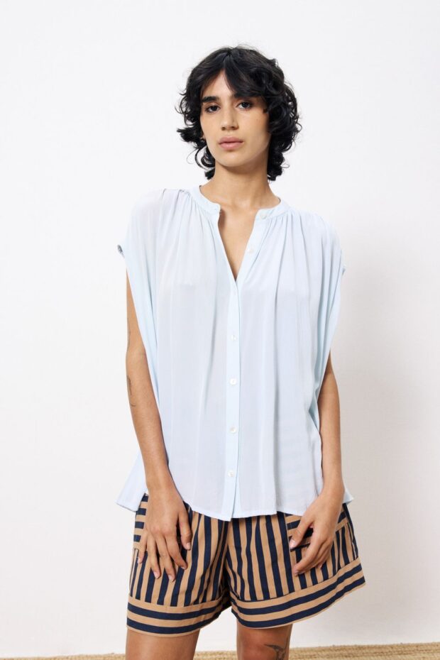 BLUSE CLELYA BLEU CLAIR
