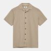 HEMD AKLEO S/S COT/LINEN FEATHER
