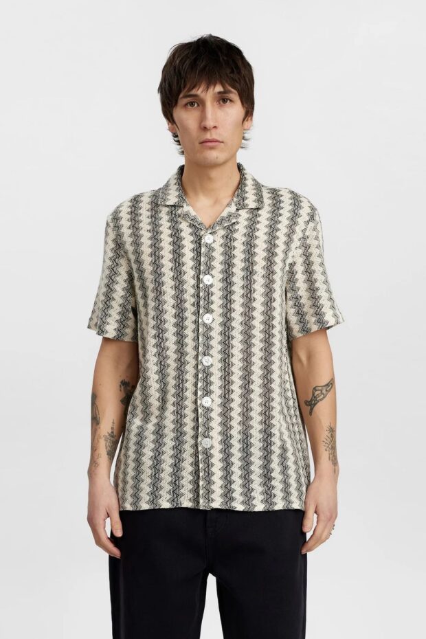 AKLEON JACQUARD S:S SHIRT CAVIAR1.jpg HEMD AKLEON JACQUARD S/S SHIRT CAVIAR