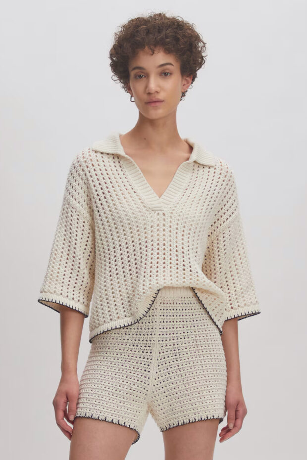 PULLOVER SARAI POLO GARDENIA