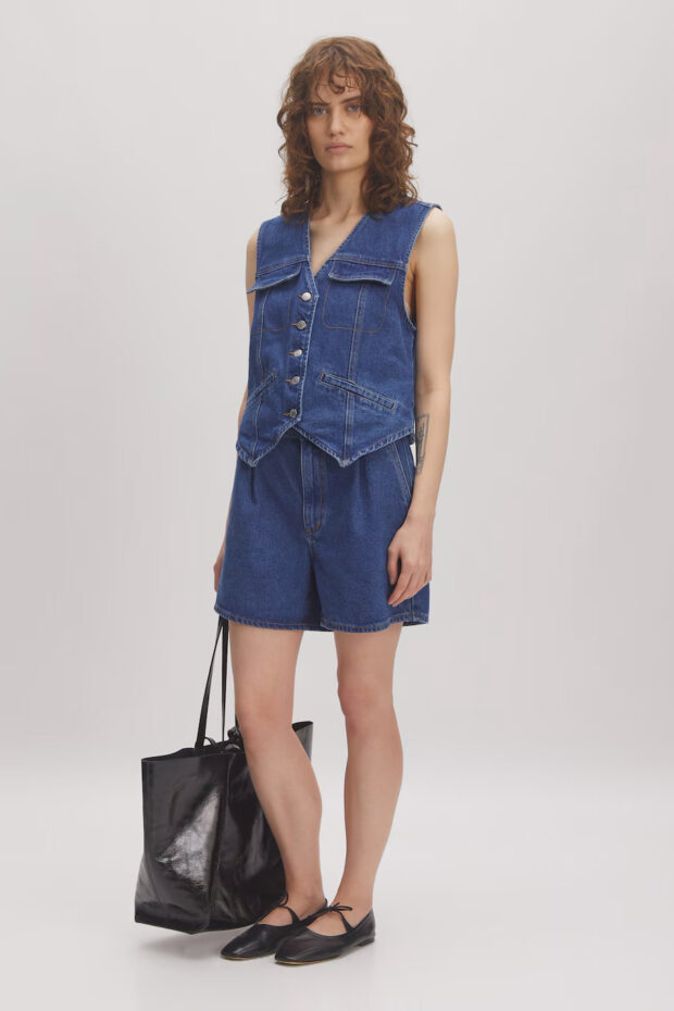 SHORT LILYAN DENIM SHORTS DARK BLUE