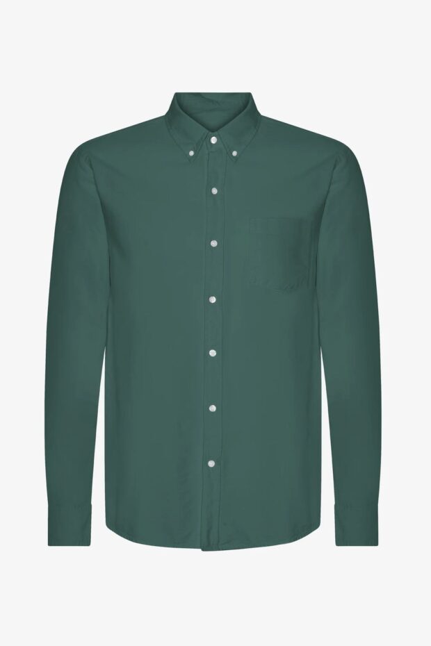 HEMD ORGANIC BUTTON DOWN SHIRT EMERALD G
