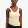 SHIRT WOMEN ORGANIC RIB TANK SOFT YELLOW