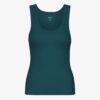 SHIRT WOMEN ORGANIC RIB TANK OCEAN GREEN