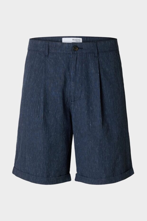 SHORT 16096689 SLHREGULAR-RON LINEN SHORT