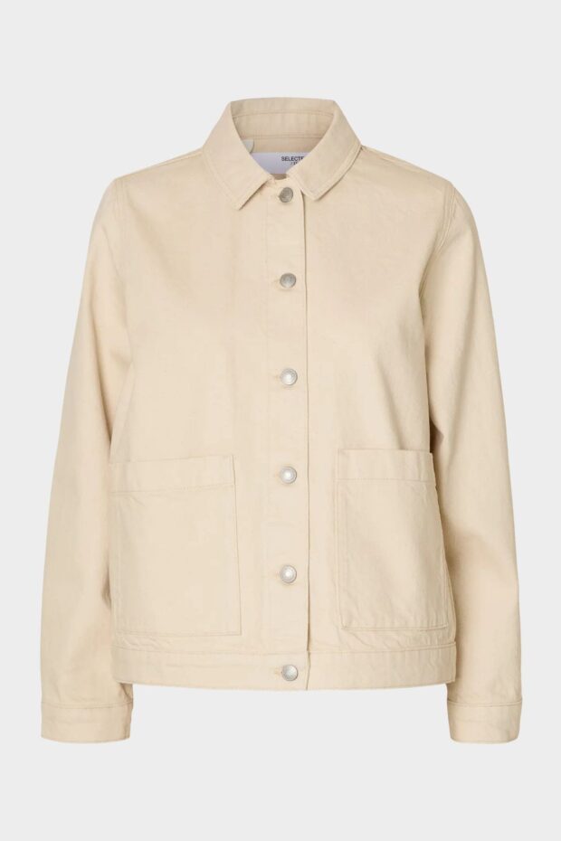 JACKE 16096955 SLFOLIVIA LS JACKET ECRU