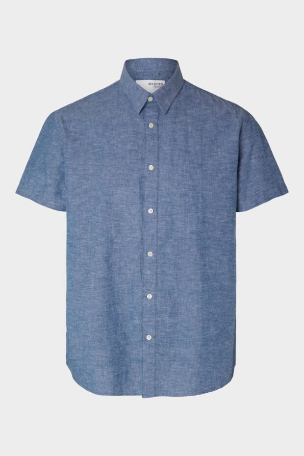 HEMD 16079053 SLHREGSUN SS MEDIUM BLUE D