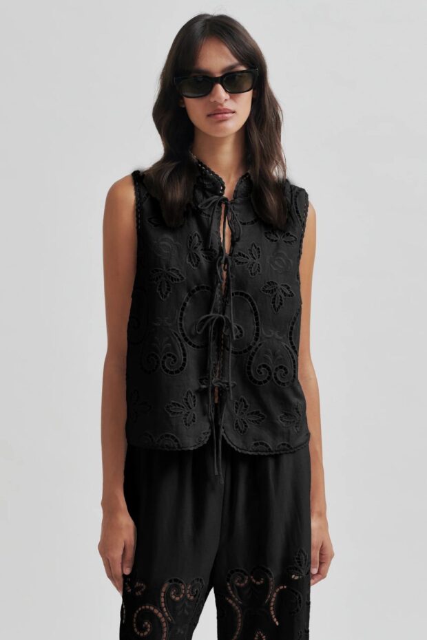 BLUSE VILMA TOP BLACK