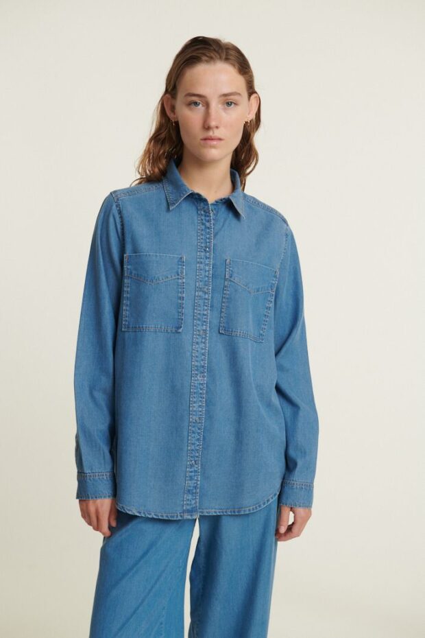 BLUSE BINE SHIRT LIGHT BLUE